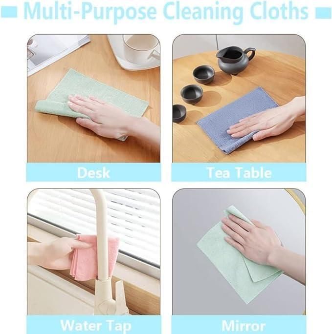 🧽 Reusable Microfiber Cleaning Cloth – 20 PCS with Dispenser Box