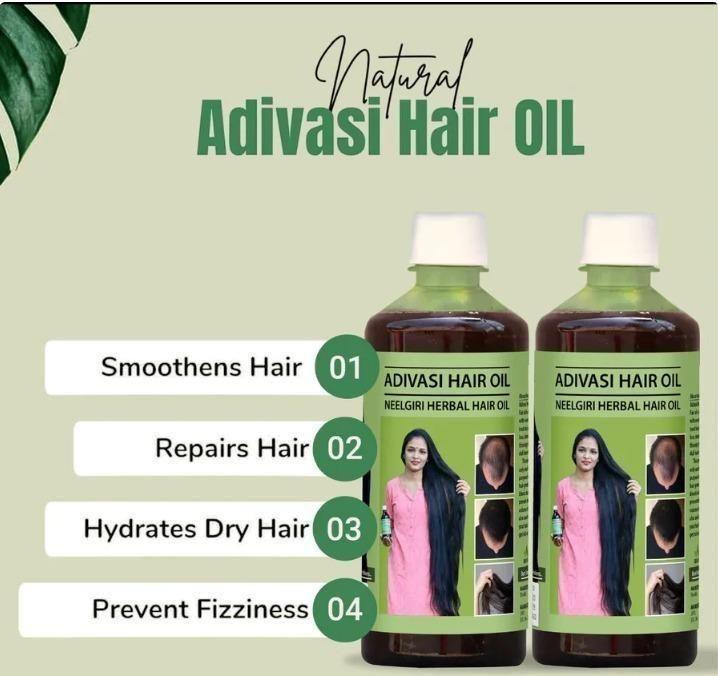 🌿 Adivasi Herbal Hair Oil – 125ML (Buy 1 Get 1 Free)