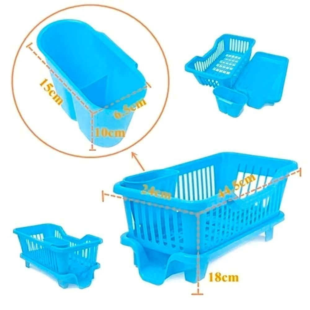 🍽️ 3-in-1 Kitchen Dish Drainer Rack – Dry & Organize with No Mess!