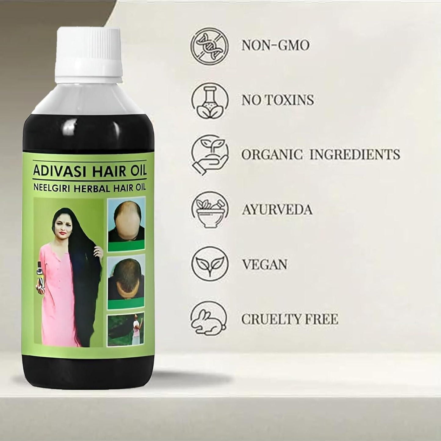 🌿 Adivasi Herbal Hair Oil – 125ML (Buy 1 Get 1 Free)