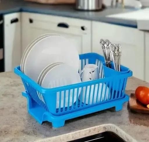 🍽️ 3-in-1 Kitchen Dish Drainer Rack – Dry & Organize with No Mess!