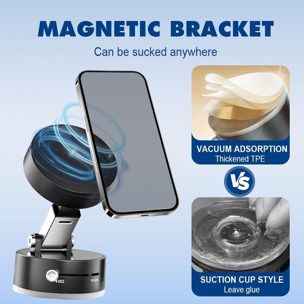 📱 Vacuum Magnetic Suction Phone Holder – Secure, Flexible, and Hassle-Free Say goodbye to uns