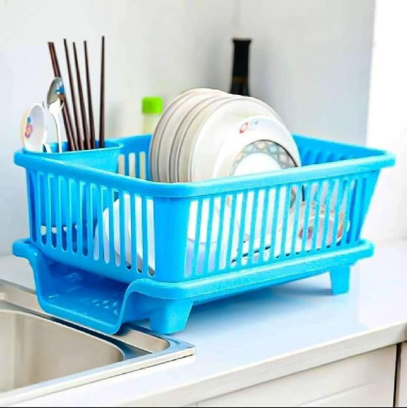 🍽️ 3-in-1 Kitchen Dish Drainer Rack – Dry & Organize with No Mess!