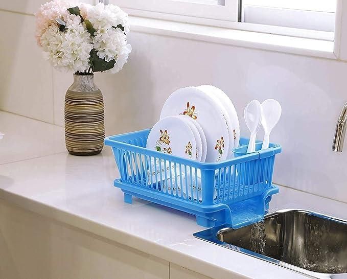 🍽️ 3-in-1 Kitchen Dish Drainer Rack – Dry & Organize with No Mess!