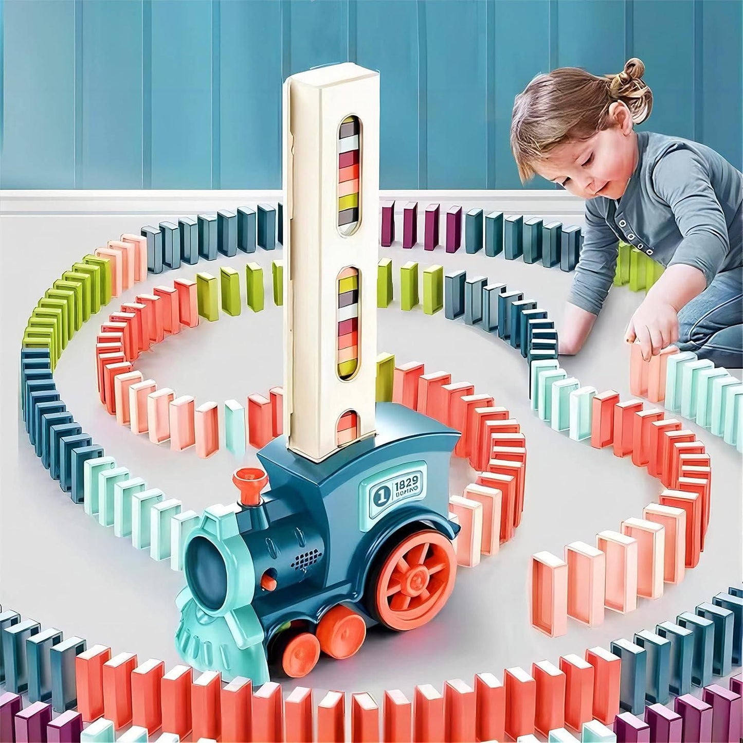 🚂 Train Domino Set for Kids – BPA-Free, Fun Sound Effects & Endless Play!