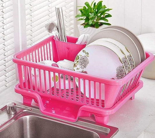 🍽️ 3-in-1 Kitchen Dish Drainer Rack – Dry & Organize with No Mess!